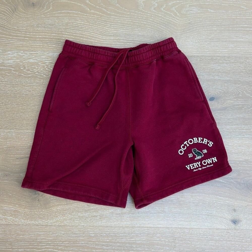October’s Very Own Collegiate Owl Sweat Shorts Size XS Red